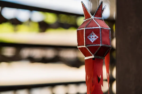 Phayao Thailand January 2022 Colorful Lanna Buddhist Paper Lantern Phayao — 图库照片