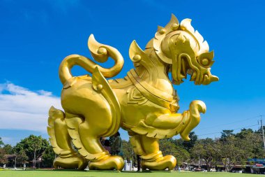 Chiang Rai, Tayland - 11 Ocak 2022 Singha Eyaleti Singha Parkı Chiangrai Tayland.