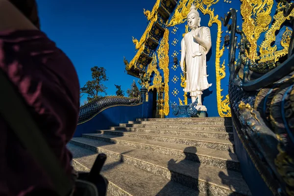 Chiang Rai Thaiföld Január 2022 Thai Hagyományos Templom Művészet Wat — Stock Fotó