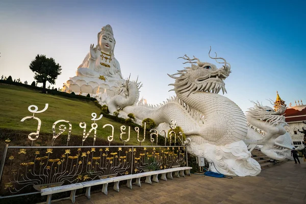Chiang Rai Ταϊλάνδη Ιανουάριος 2022 Όμορφη Big White Guan Yin — Φωτογραφία Αρχείου