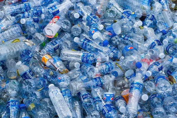 Bangkok Tailandia Octubre 2021 Residuos Botellas Plástico Planta Separación Residuos —  Fotos de Stock