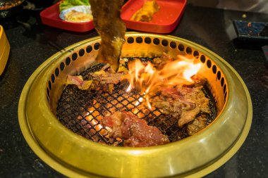 Japon Biftek Izgarası Ateş Mangalında