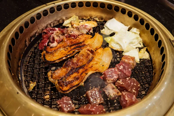 Barbacoa Carne Japonesa Parrilla Carbón — Foto de Stock