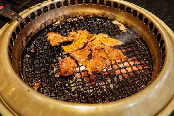 Japansk Nötkött Grill Brand Träkol Grill — Stockfoto