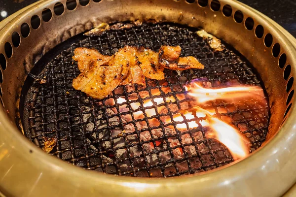 Barbecue Boeuf Japonais Sur Barbecue Charbon Bois — Photo