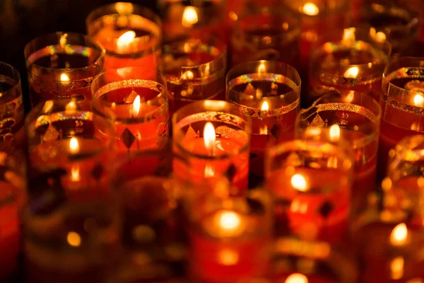 Bangkok Thailand March 2022 Praying Meditation Burning Candle Chinese Temple — стоковое фото