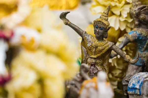Figura Vintage Tradicional Bailarina Ceremonial Tailandesa Templo Tailandia — Foto de Stock