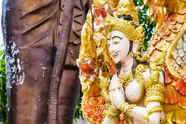 Nakhon Nayok Thailand April 2022 Naga Angel Statue Maniwong Temple — Stock Photo, Image
