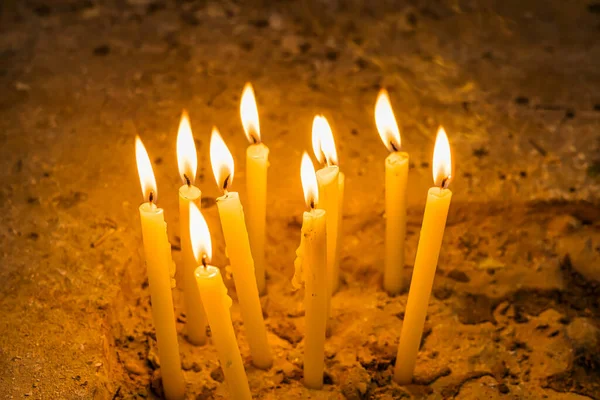 Immagine Molte Candele Accese — Foto Stock