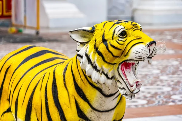 Tiger Statue Temple Thailand — Foto de Stock