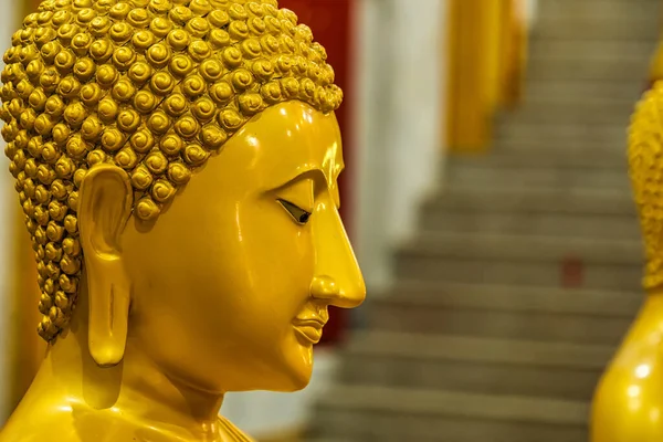 Phuket Thailand May 2022 Buddhist Statues Wat Chalong Phuket Thailand — стокове фото