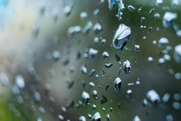 Raindrops Windshield Blurred Background — Photo