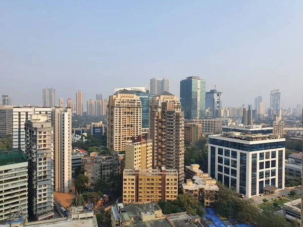 Zon Ondergang Van Afbeelding Van Indiase Mumbai Metro Stad Stad — Stockfoto