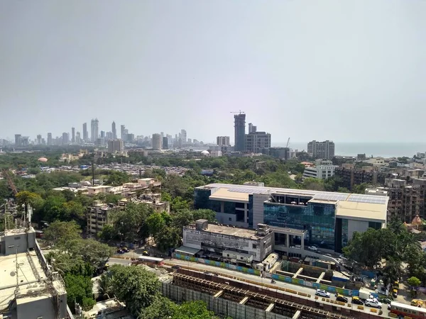 Indian Mumbai Metro City April 2022 Mumbai City Image Architecture — стоковое фото