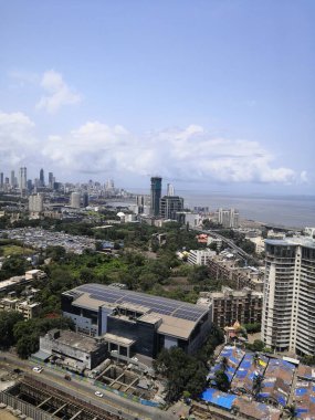 Hindistan, Mumbai Metro Şehri - 15 Mayıs 2022 Mumbai Şehir Mimari Tasarımı
