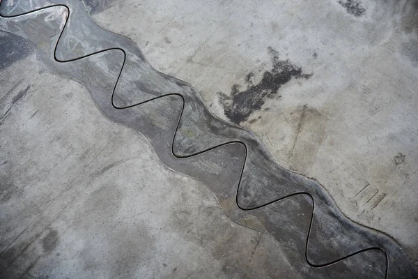 Concrete Gray Floor Seam Form Wave — Stock Photo, Image