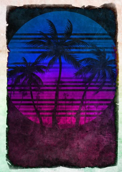 Palm Tree Summer Design — Stok fotoğraf