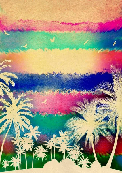 Palm Tree Summer Design — Stockfoto