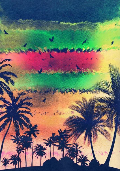 Palm Tree Summer Design — Photo