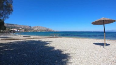 Akdeniz 'in harika deniz ve sahil manzarası