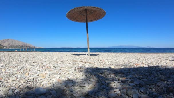 在地中海的美丽的大海和海滩风景 — 图库视频影像