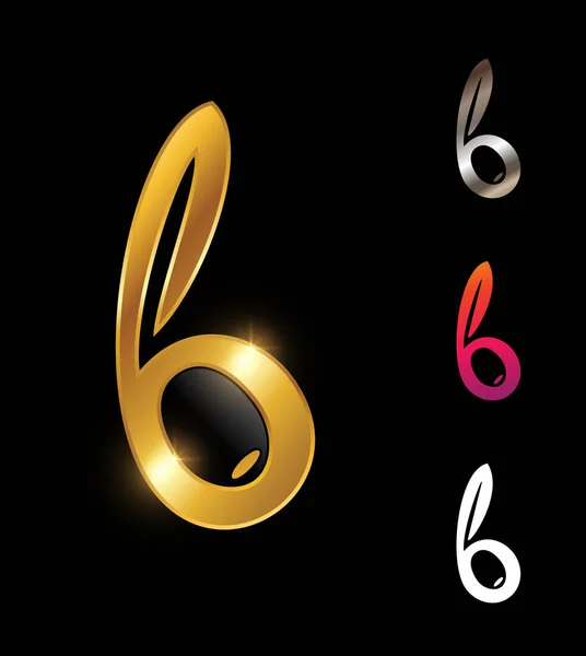 Altın Zeytin Monogram Harf Logosu — Stok Vektör