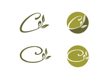 Zeytin Monogram Logo Harfi C