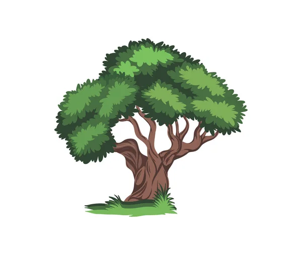 Signe Vectoriel Illustration Arbre Bande Dessinée Isolé — Image vectorielle