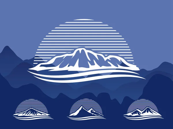 Montanha Logotipo Vetor Sinal — Vetor de Stock