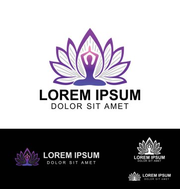 Sağlıklı Yoga Doğal Yaprak Logo Vektörü 