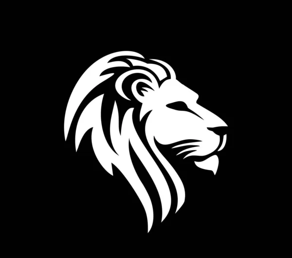 Lejonhuvudets Logotyp Vektortecken — Stock vektor