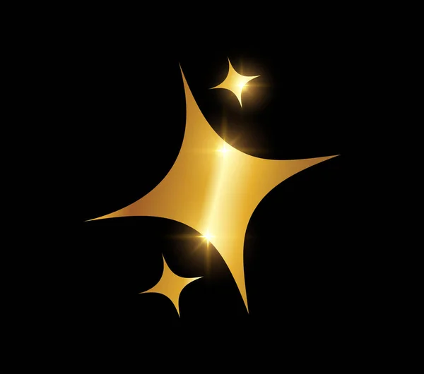 Χρυσό Λαμπερό Αστέρι Σύμβολο Διάνυσμα — Διανυσματικό Αρχείο
