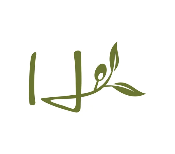 Alphabet Monogramme Vigne Logo Initial Lettre — Image vectorielle
