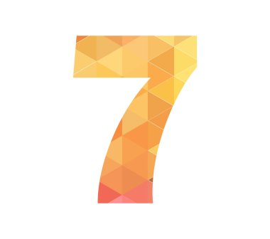 Birden fazla renk vektöründe sayısal sayı yedi veya yedi.