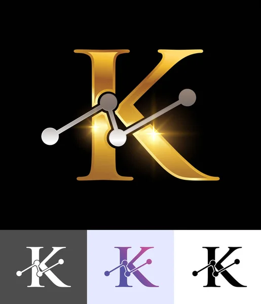 金科技标志字母K — 图库矢量图片