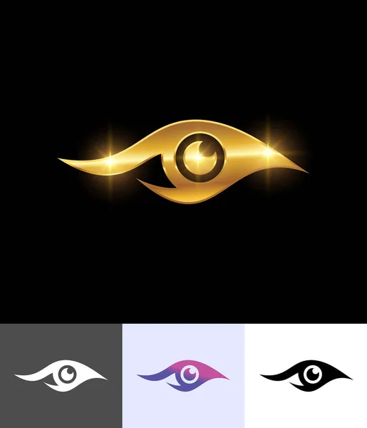 Golden Eye Symbol Vector Sign — Vector de stock