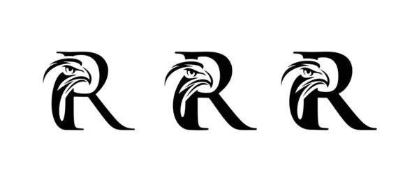 Monogram Eagle Logo Initial Letter — Stock Vector