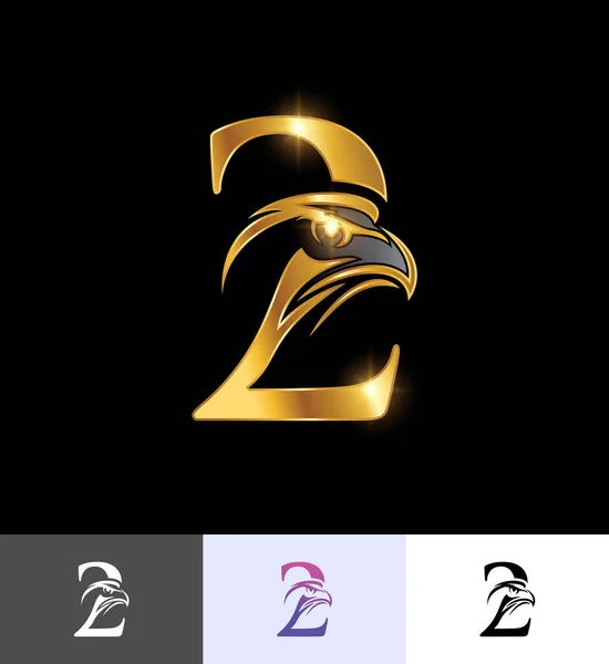 Golden Eagle Monogram — 스톡 벡터