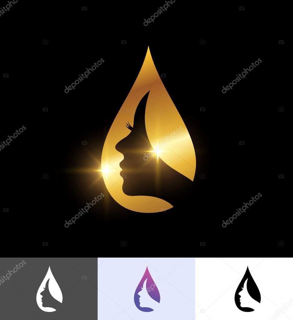 Golden Beauty Silhouette Illustration Art