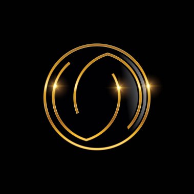 Altın VA Monogram İlk Logo İşareti