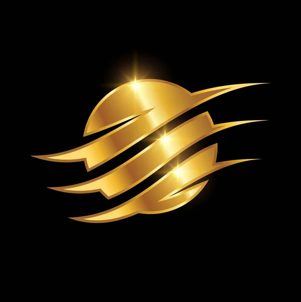 Золоте Коло Логотип Знак Вектор Мистецтво — стоковий вектор
