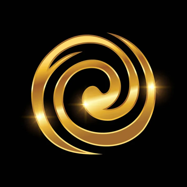 Golden Circle Λογότυπο Σημάδι Διανυσματική Τέχνη — Διανυσματικό Αρχείο