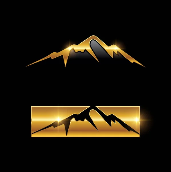 Golden Tree Symbol Logo Sign — Stock Vector