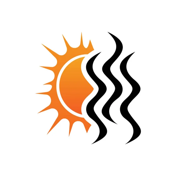 Heat Wave Symbol Logo Icon — Archivo Imágenes Vectoriales