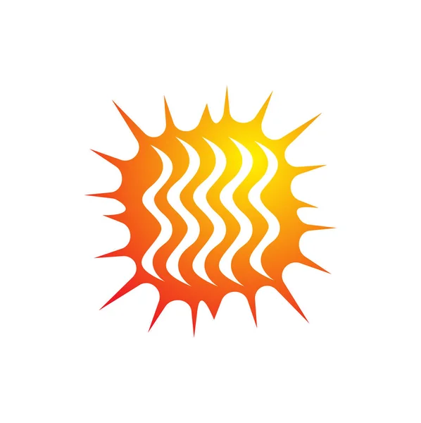 Heat Temperature Wave Symbol Logo Icon — Archivo Imágenes Vectoriales