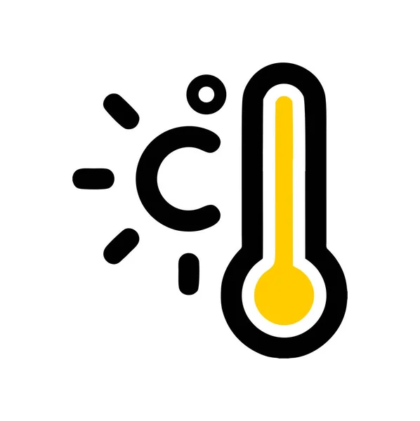 Heat Temperature Wave Symbol Logo Icon — Stockvektor