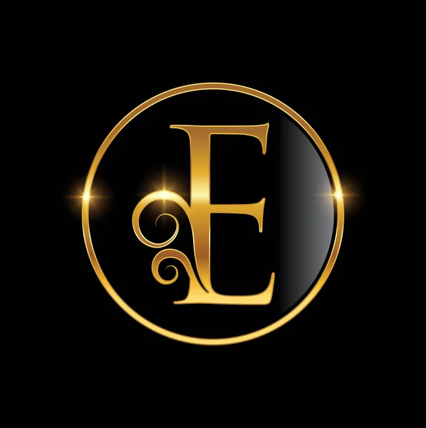Golden Cursive Luxury Monogram Logo Initial Letter — Image vectorielle