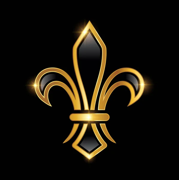 Golden Fleur De Lis Logo Sign