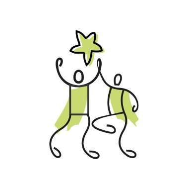 Stickman Stick Figure Reaching The Success Star