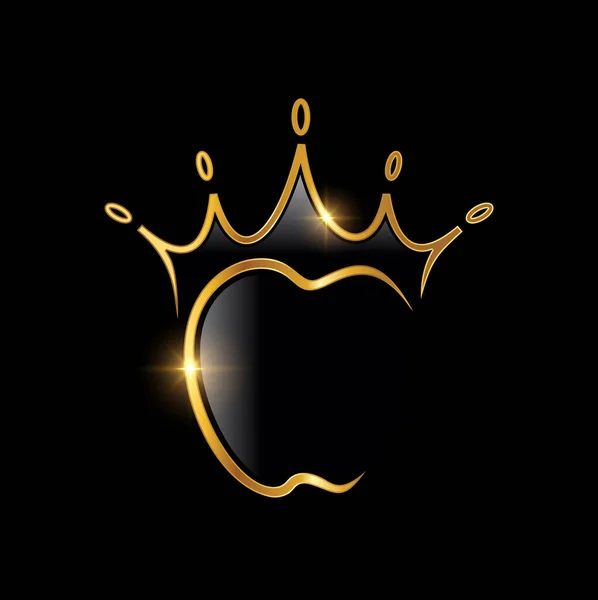 Royal Fruit Crowned Logo Sign — ストックベクタ